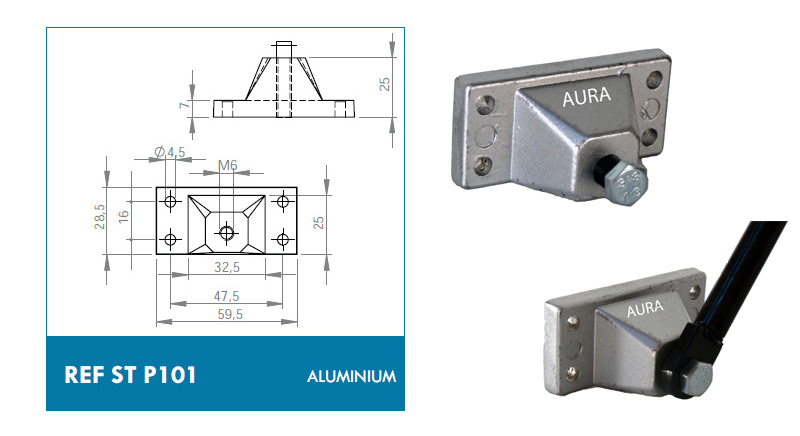 Lot De 2 Supports De Fixation Robustes Pour Vérins à Gaz 10mm - Installation Facile Et Durable En Métal