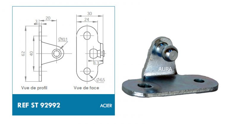 X AUTOHAUX 4 Supports Montage Boulons Billes 10mm Pour Vérin à Gaz Chocs Voiture